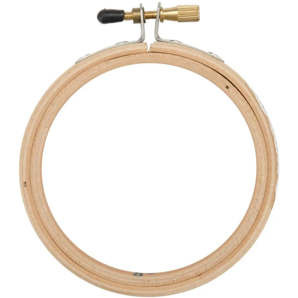 3” Wood Embroidery Hoop W/Round Edges By Frank A. Edmunds