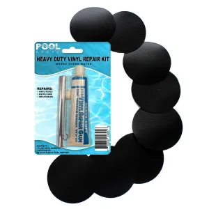 8x Black 2" Round Patch Vinyl Repair Kit for Inflatables Boat Raft Kayak Air Beds