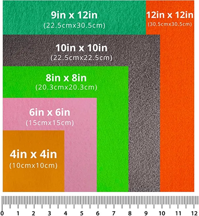 Acrylic Felt Craft Sheet Packs | Antique Gold