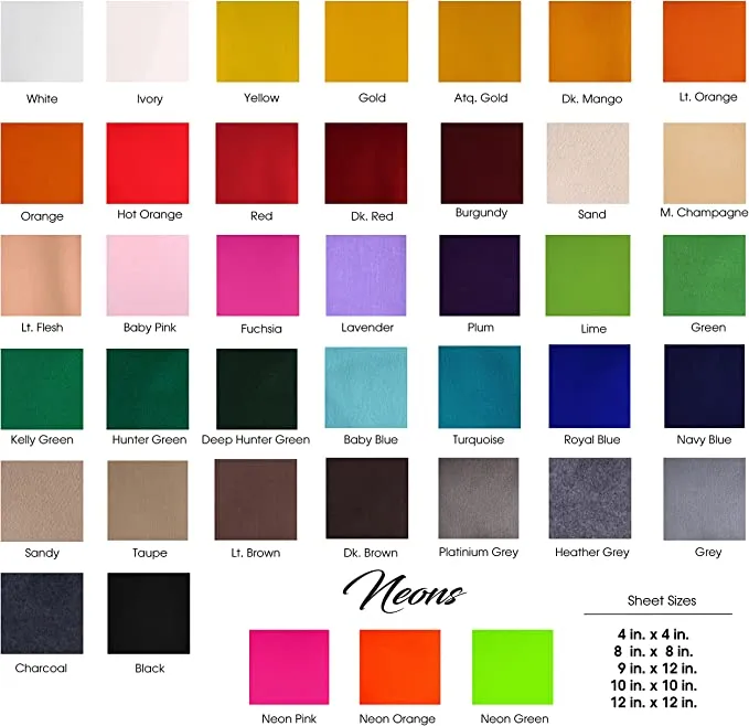Acrylic Felt Craft Sheet Packs | Dark Grey A60