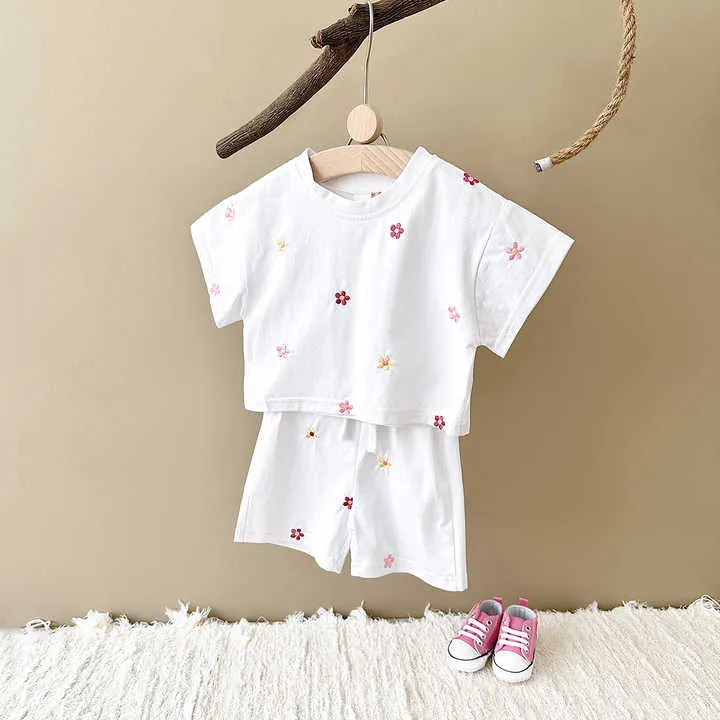 Baby Girl Summer Clothing Kids Floral-مجموعة ملابس