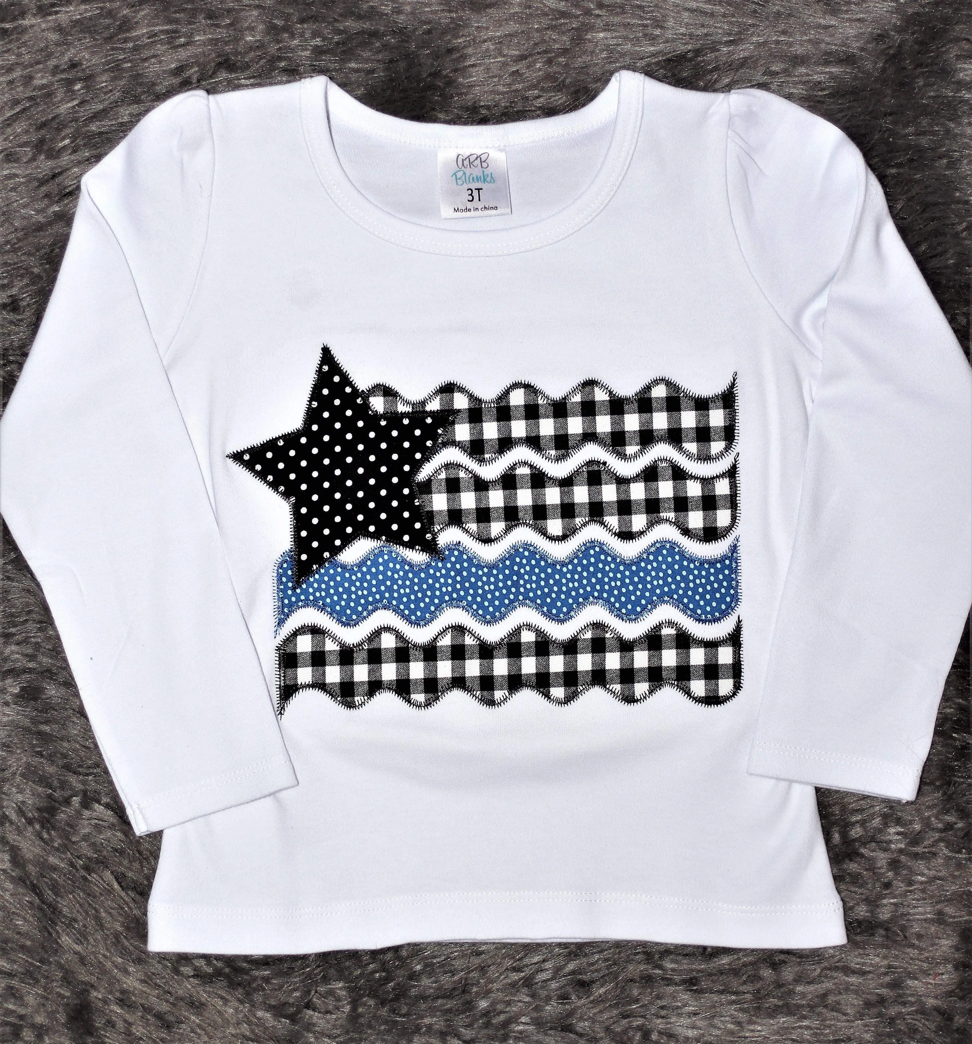 Back the Blue Kids Top or Onesie
