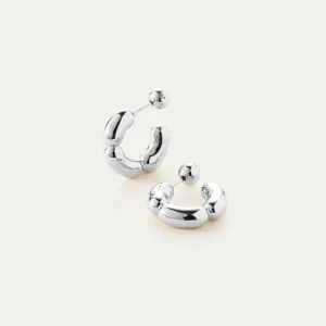Balloon Link Hoops (Silver)