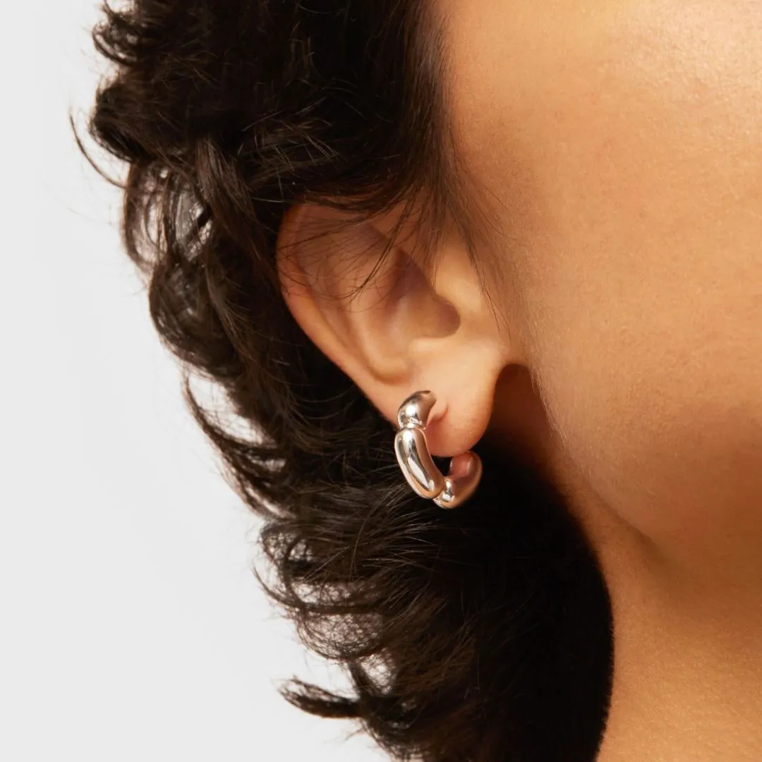 Balloon Link Hoops (Silver)