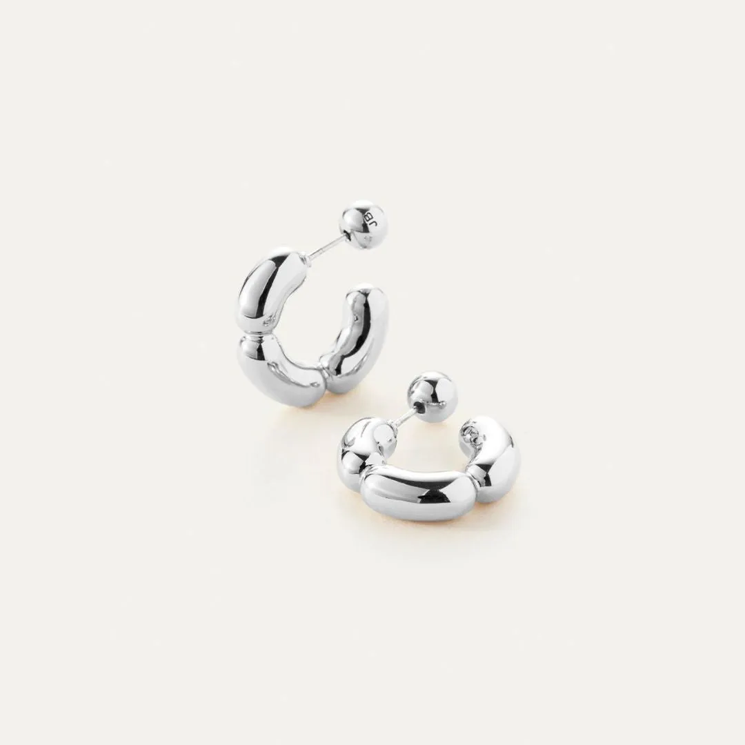 Balloon Link Hoops (Silver)