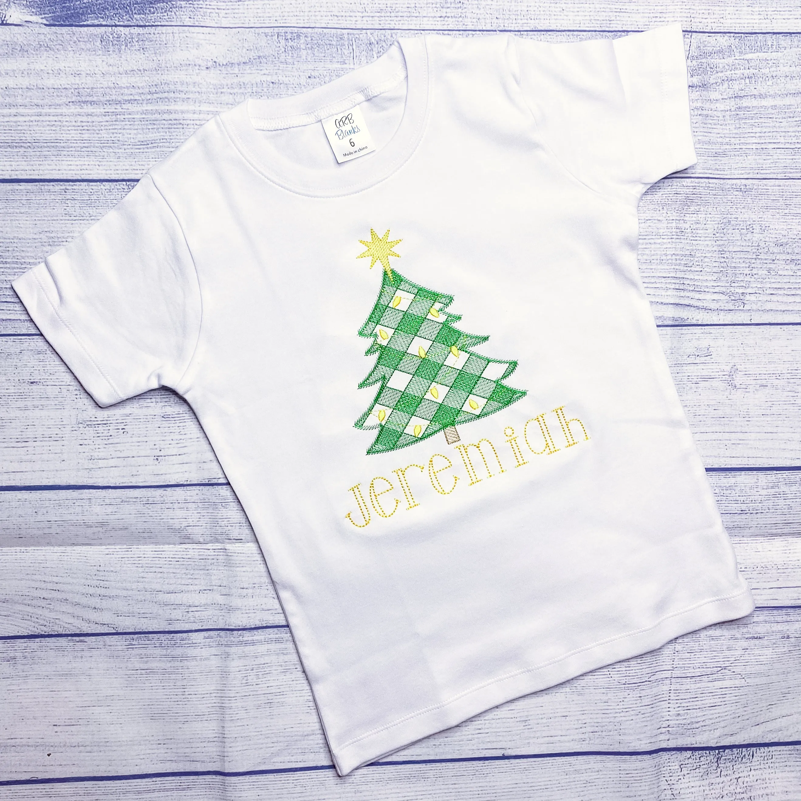 Gingham Christmas Tree
