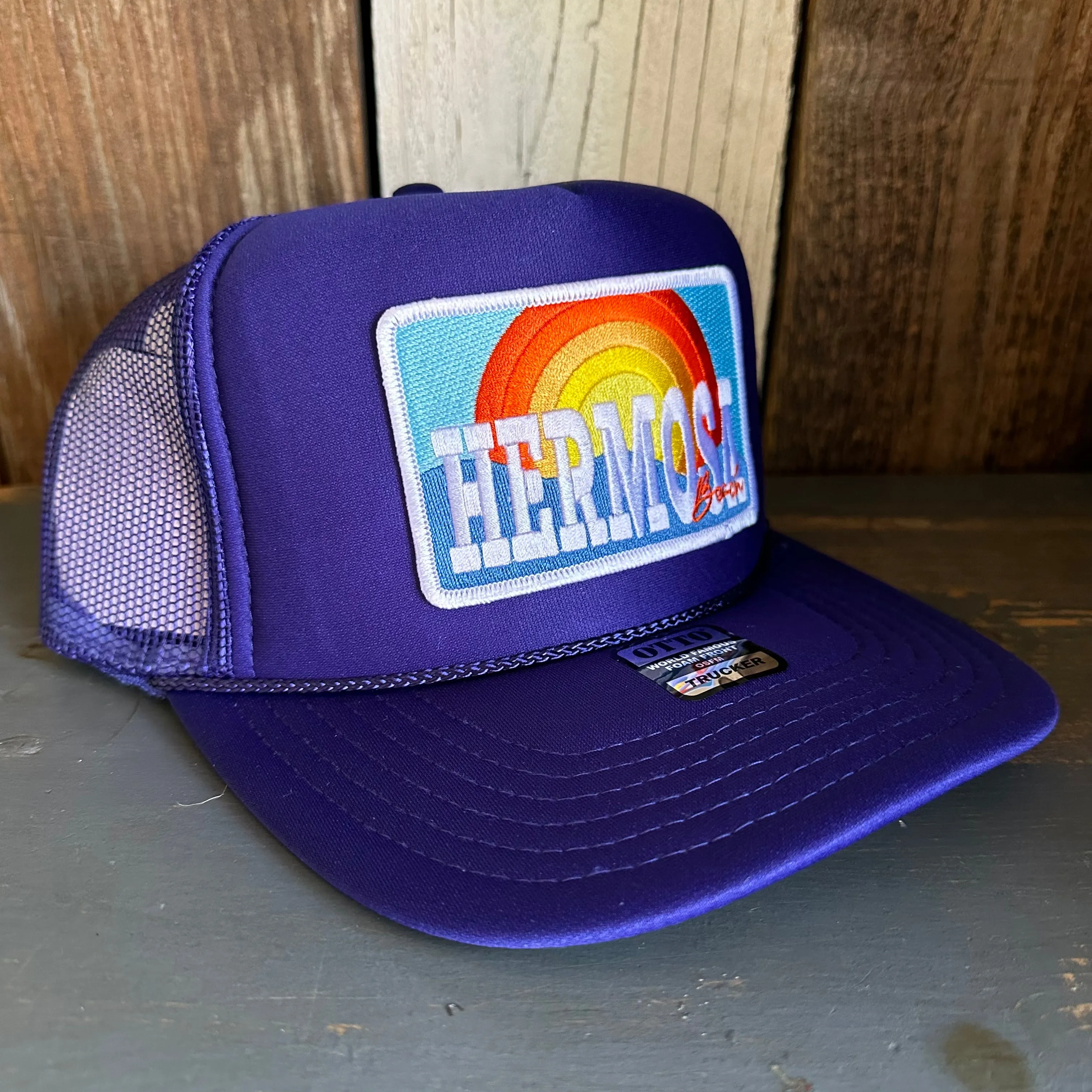 Hermosa Beach 72 & SUNNY High Crown Trucker Hat - Purple