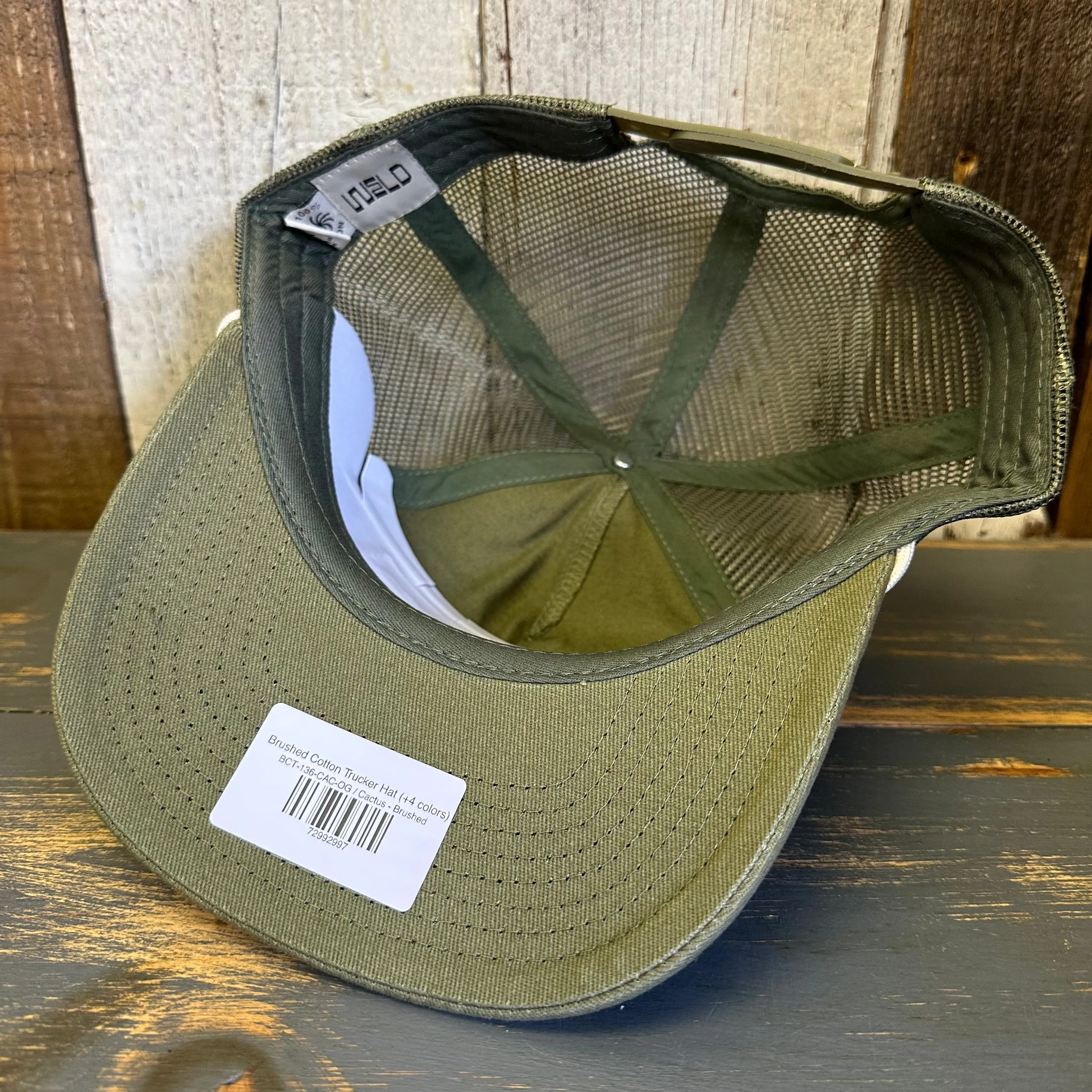 Hermosa Beach AS REAL AS THE STREETS Brushed Rope Trucker Hat - Cactus Green