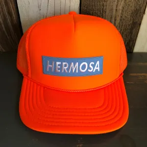 Hermosa Beach BLUE SUPREME HERMOSA Trucker Hat - Neon Orange