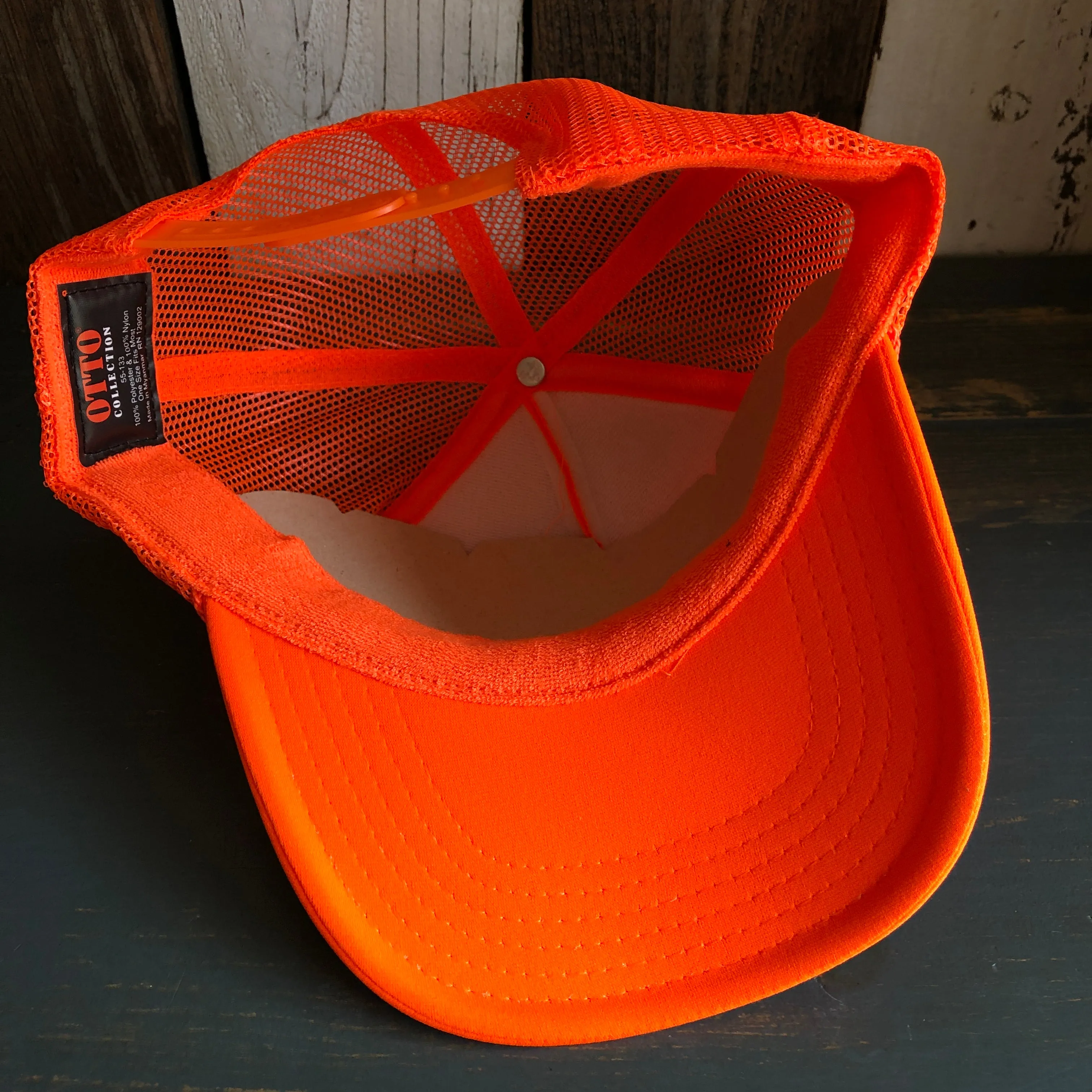 Hermosa Beach BLUE SUPREME HERMOSA Trucker Hat - Neon Orange