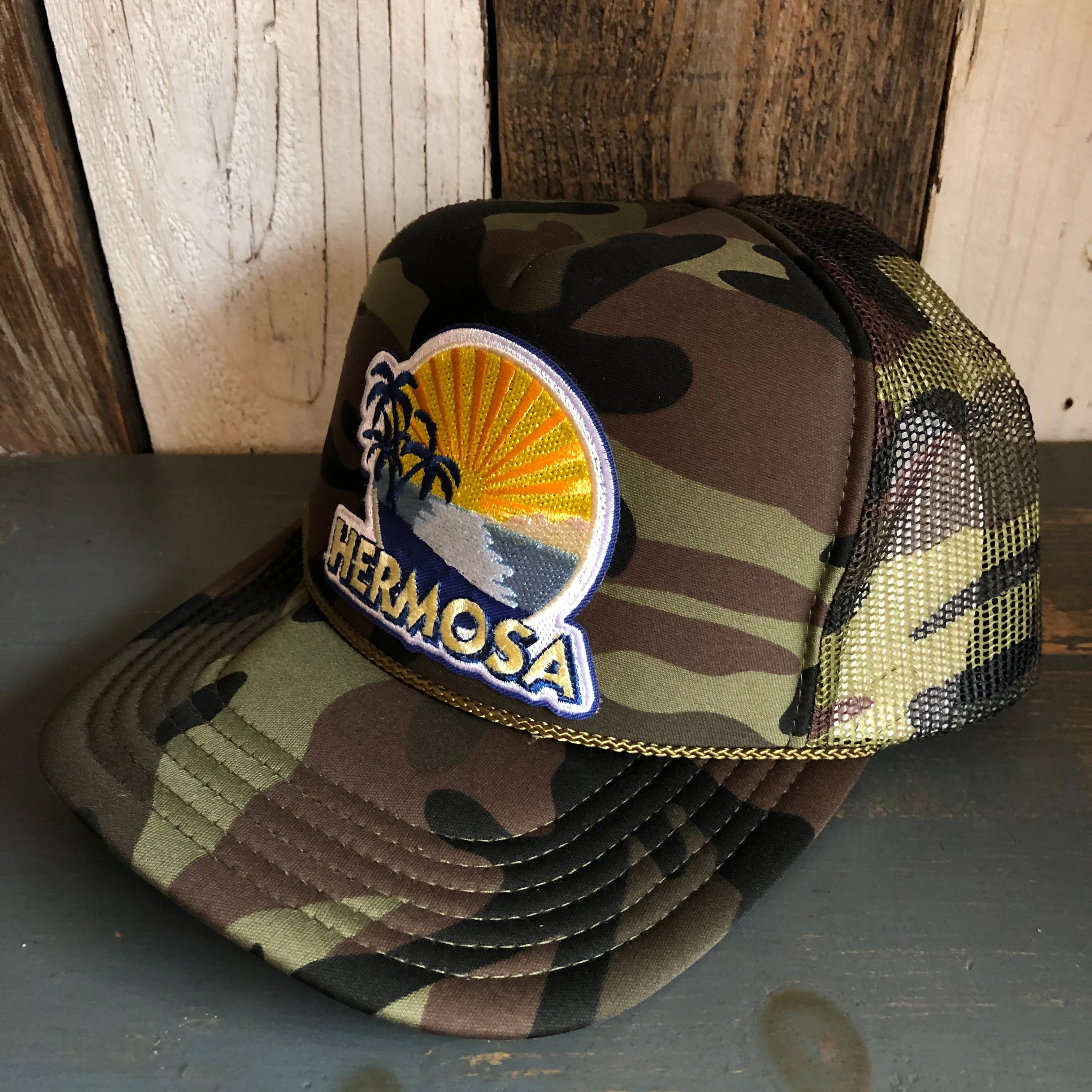 Hermosa Beach FIESTA Trucker Hat - Full Camouflage