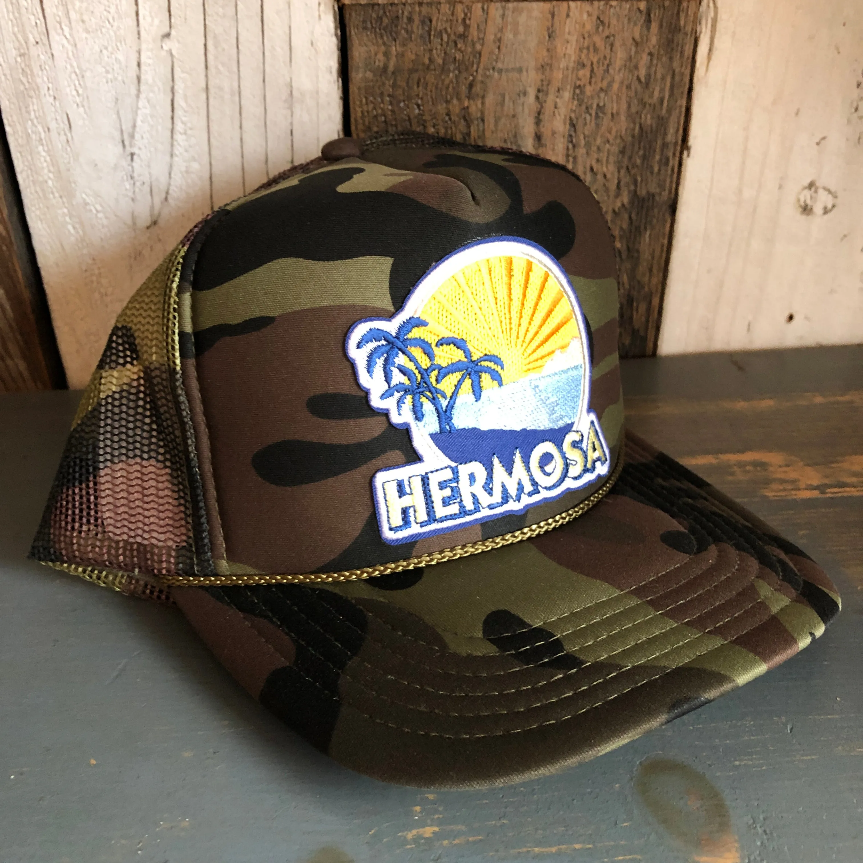 Hermosa Beach FIESTA Trucker Hat - Full Camouflage