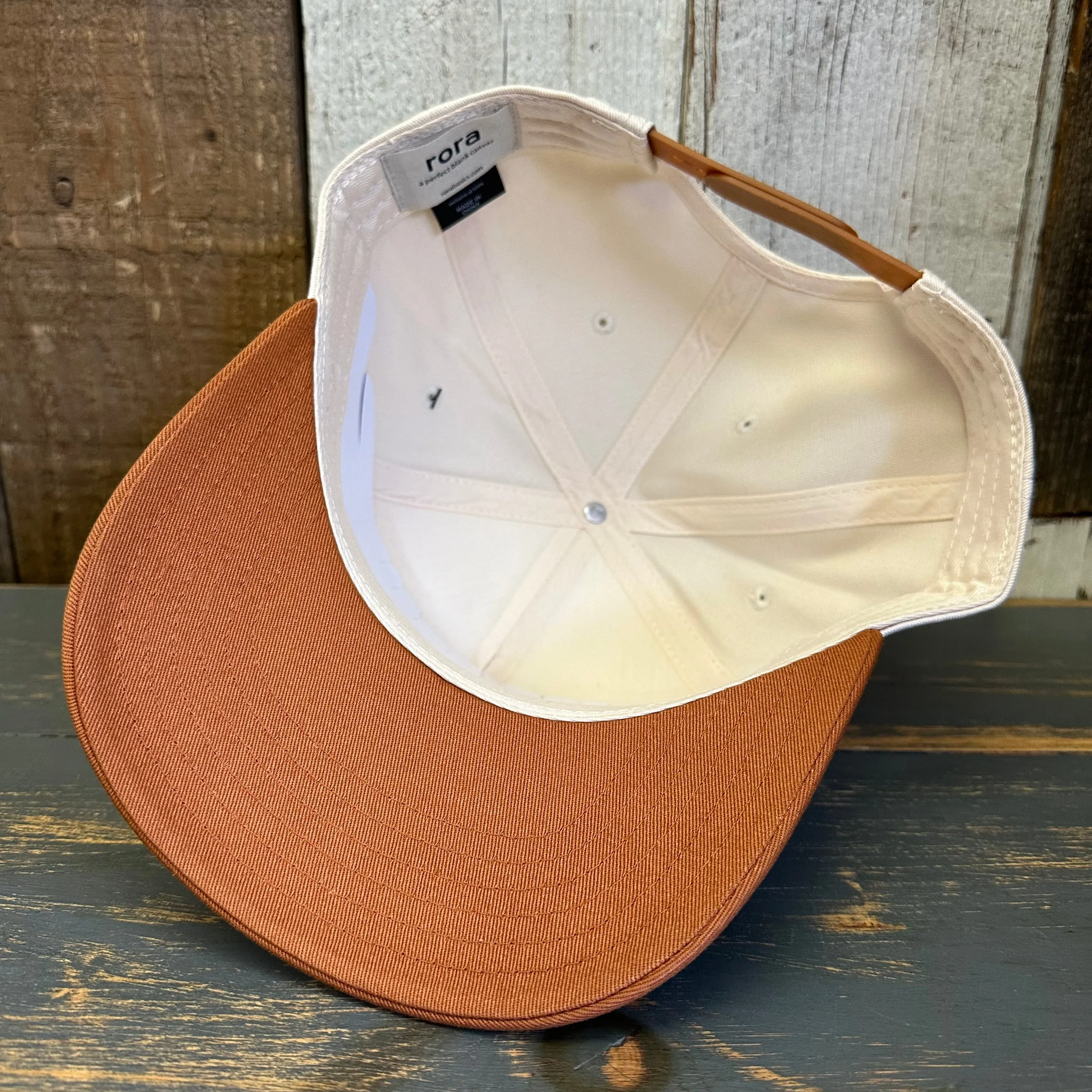 Hermosa Beach GOLF CARTS & YOGA PANTS 5 Panel Mid Profile Cap - Rust Brown/Natural