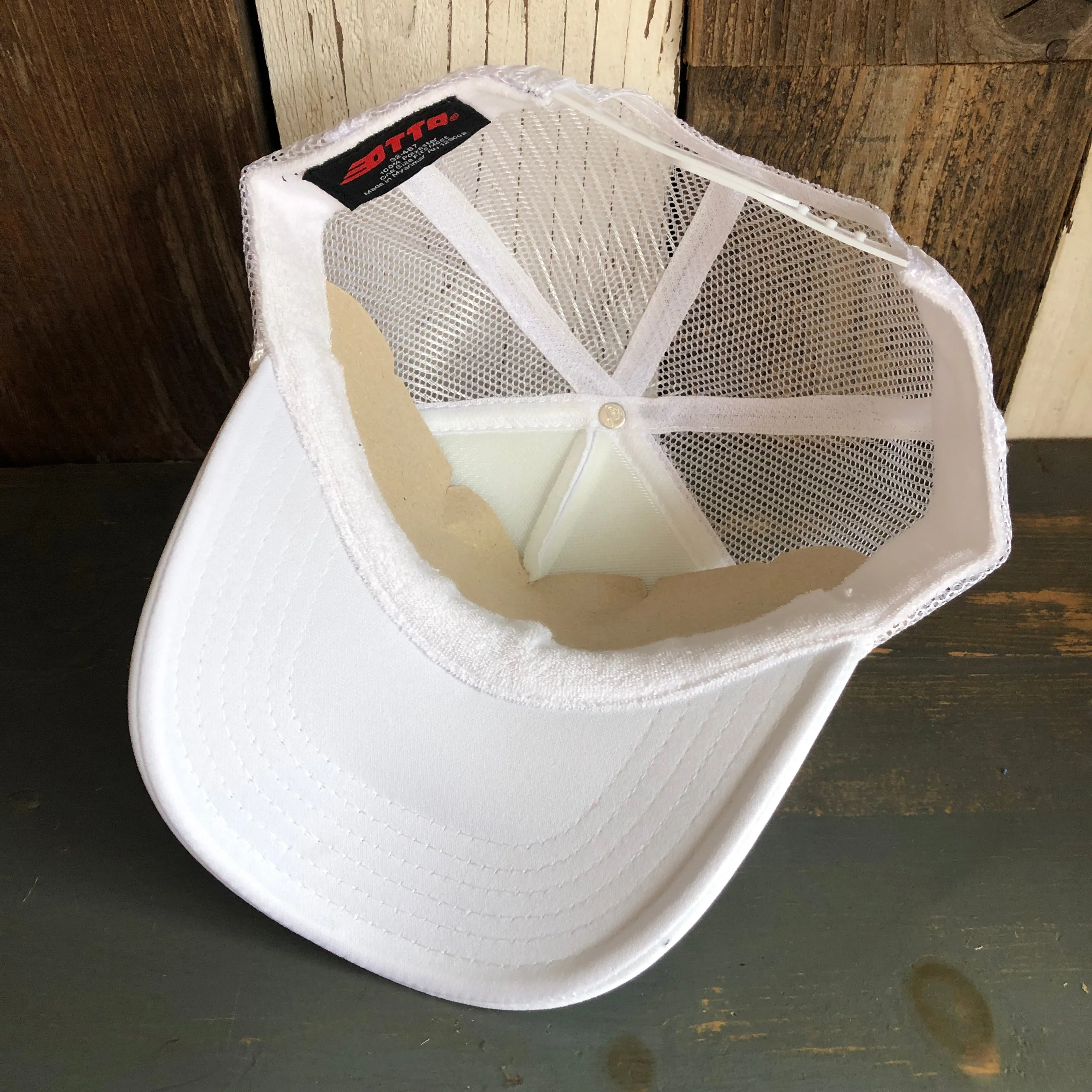 Hermosa Beach HERMOSA AVE Mid Crown Trucker Hat - White
