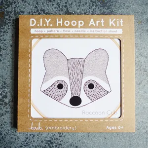 Kiriki Press Hoop Art Kit - Raccoon Cub