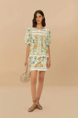 Off-White Folk Floral Mini Skirt