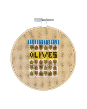 Olives Mini Cross Stitch Kit