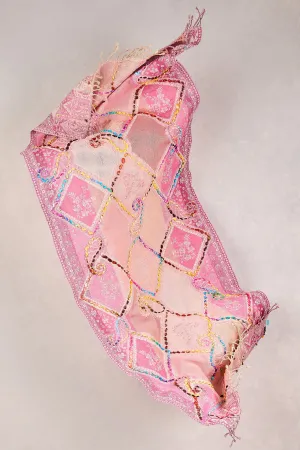 Paisley Embellished Blanket Scarf - Multicolour