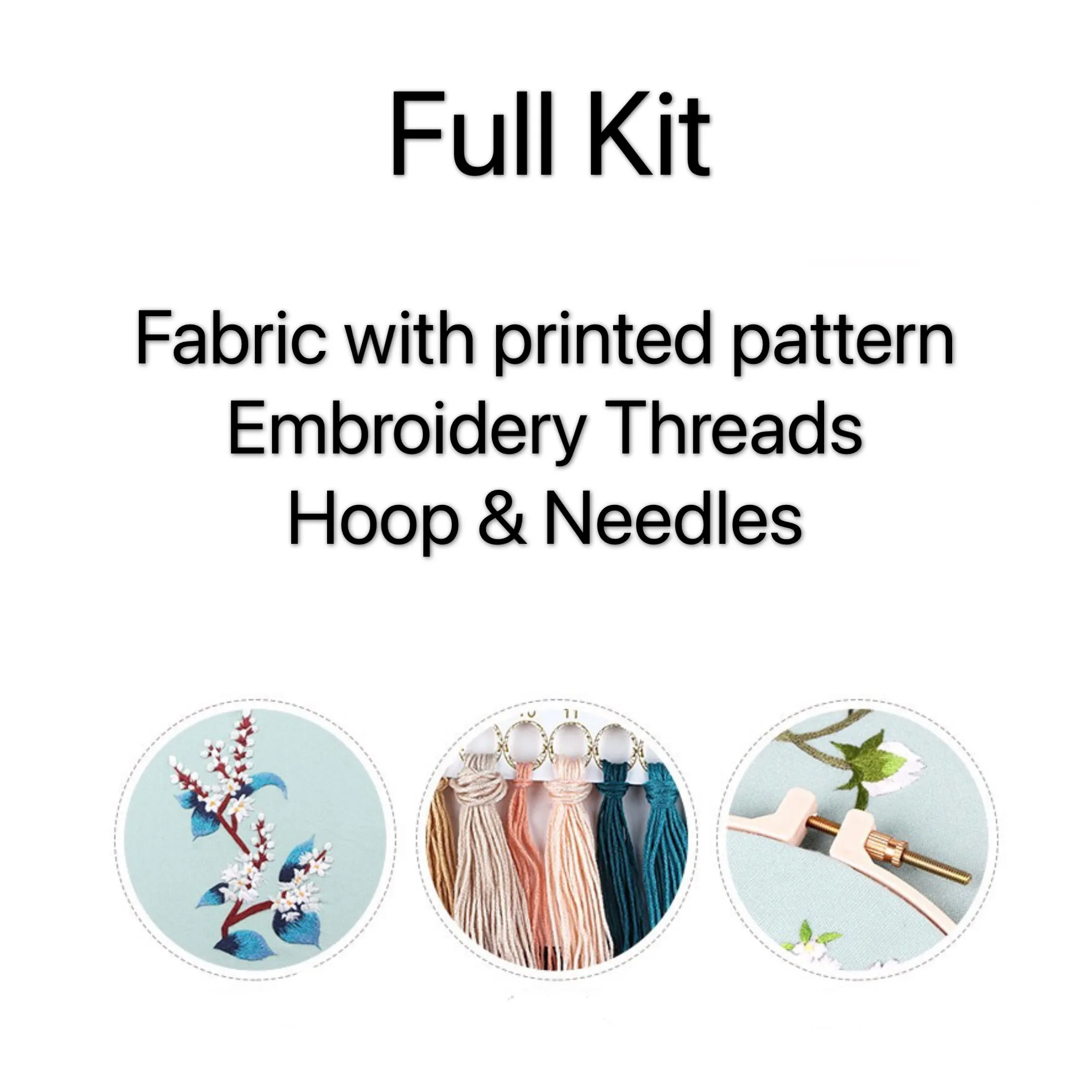 Red Spider Lily Flower Hand Embroidery Full Kit 20cm