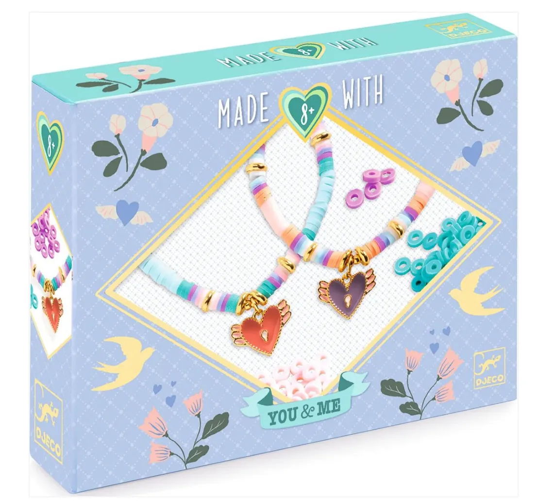 You & Me Bead Jewelry Kit - Heart Heishi