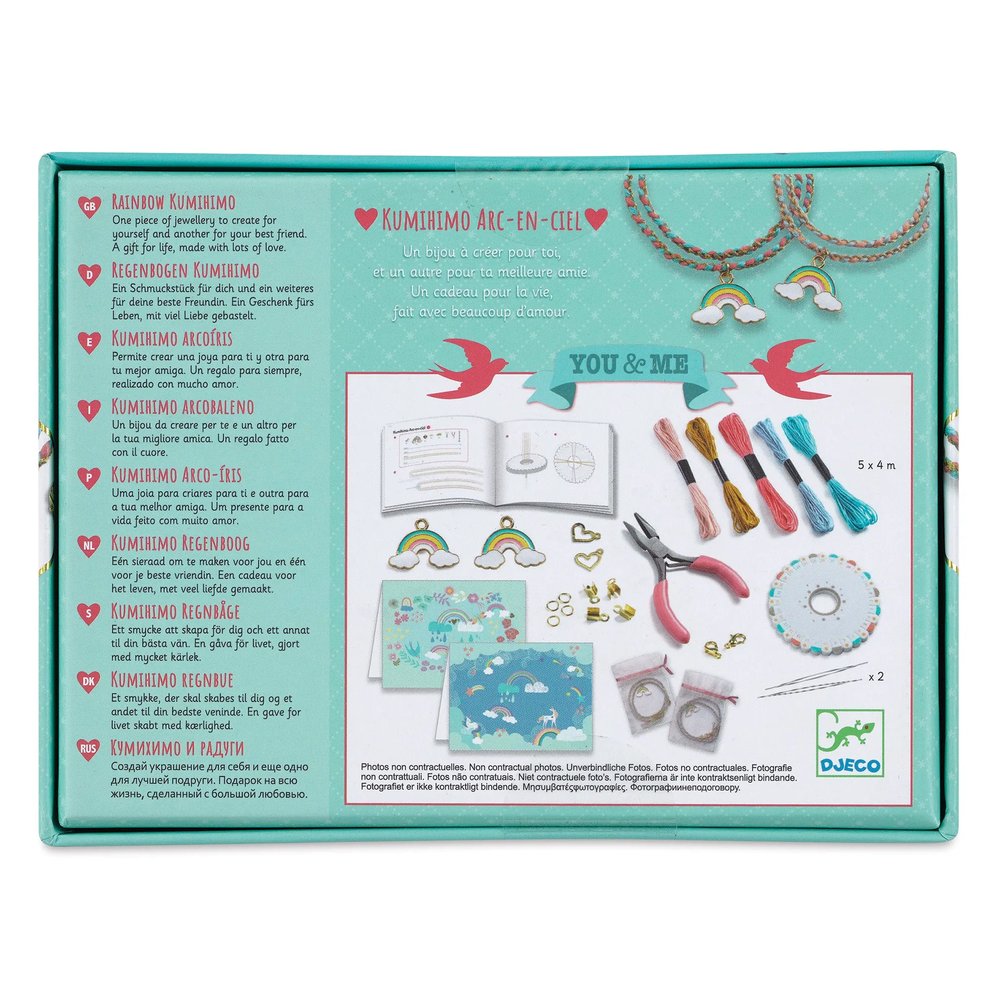You & Me Bead Jewelry Kit - Rainbow Kumihimo